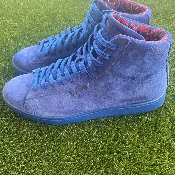 🔥LACOSTE BROADWICK HI-SHOE BLUE SUEDE (8.5) MENS 🔥 - Picture 5 of 7